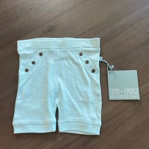 New Finn & Emma 100% Organic Basic Knit Shorts 6-9M Mint Blue
